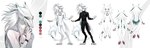 absurd_res anthro blue_eyes butt clothed clothing digital_media_(artwork) fur hi_res male model_sheet nude raesheris sergal solo tail white_body white_fur