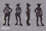 2013 anthro antlers barefoot biped black_hair blue_eyes breasts butt casual_nudity cel_shading chest_tuft clothed clothing deer feet female front_view fur genitals grey_background grey_body grey_fur hair hand_on_hip hi_res hooves horn mammal mireille_(jelomaus) model_sheet multicolored_body multicolored_fur multiple_poses navel new_world_deer nipples nude panties panties_down partially_clothed pose pussy reindeer shaded shirt short_hair side_view simple_background solo stoopix thong topwear tuft two_tone_body two_tone_fur underwear underwear_down undressing