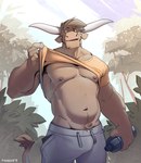 Rating: s
ID: 3683128
Date: 2022-11-10 16:25:43 -0500
Status: active
Score: 78
2021 anthro armpit_hair biceps body_hair bottle bottomwear bovid bovine cattle clothed clothing clothing_lift container drawstring forearm_muscles hi_res looking_at_viewer male mammal muscular muscular_male navel nipples no_swift pants pecs plant sagging_pants shirt shirt_lift solo topwear tree water_bottle post #3683128