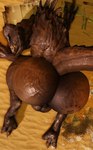 2024 3d_(artwork) anus back_spikes balls bethesda_game_studios big_butt big_horn bmythological_creature brown_anus brown_balls brown_claws butt butt_pose cardboard claws colored deathclaw desert_background dessert digital_drawing_(artwork) digital_media_(artwork) enclave_(fallout) enclaw_(willie_piv) fallout feet feral food genitals glistening glistening_body glistening_butt glowing glowing_eyes hi_res horn huge_butt looking_at_viewer male microsoft monster mythological_creature mythological_scalie mythology nude pose post-apocalyptic presenting presenting_hindquarters puffy_anus roblox sand scales scalie shaded simple_background solo spikes spikes_(anatomy) tail wasteland willie_piv yellow_eyes