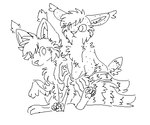 2010s_theme 2022 2_tails aliasing ambiguous_gender black_and_white classic_tabby cloudpie conditional_dnp digital_drawing_(artwork) digital_media_(artwork) digitigrade domestic_cat duo ear_tuft felid feline felis feral feral_with_hair fur hair inner_ear_fluff low_res lynx mammal microsoft_paint_(artwork) misty_(cloudpie) monochrome multi_tail pawpads paws short_tail sitting sketch snout tabby_cat tail tuft