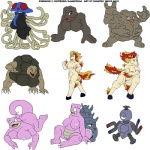 1:1 2010 2_toes 4_toes anthro anthrofied barefoot big_breasts bite black_eyes breasts brown_eyes butt claws elemental_creature equid equine eyelashes fangs feet female fire flaming_hair flaming_mane flaming_tail generation_1_pokemon genitals geodude golem_(pokemon) graveler group hair half-closed_eyes hooves horn huge_breasts ignatius_husky looking_at_viewer magnemite magnet mammal marine mineral_fauna narrowed_eyes nintendo nipples nude open_mouth pokemon pokemon_(species) pokemorph ponyta pseudo_hair pseudo_mane purple_eyes pussy rapidash red_eyes rock rock_creature running shell shellder shellder_(slowbro) simple_background sitting slowbro slowpoke smile standing tail teeth tentacles tentacruel toe_claws toes tongue white_background