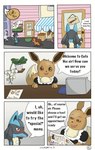 absol absurd_res ambiguous_gender blush cafe clothing comic dialogue eevee english_text feral generation_1_pokemon generation_3_pokemon generation_4_pokemon hi_res lucario maid_cafe maid_uniform nintendo pokemon pokemon_(species) text thought_bubble uniform vulpedantic vulpix