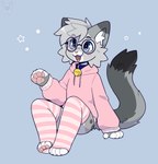 Rating: s
ID: 5605105
Date: 2025-05-28 17:40:17 -0400
Status: active
Score: 65
2025 anthro bell bell_collar blue_eyes blush bottomwear claws clothed clothing collar digital_media_(artwork) dipstick_ears dipstick_fingers dipstick_tail dipstick_toes domestic_cat ear_markings egyptian_mau eyewear felid feline felis femboy fleurfurr footwear fur gesture glasses grey_body hair hi_res hoodie leg_warmers legwear male mammal markings multicolored_ears nixuelle open_mouth oversized_clothing oversized_hoodie oversized_topwear pattern_clothing pattern_legwear pawpads paws pink_clothing pink_hoodie pink_nose pink_topwear simple_background smile socks solo spots spotted_markings stockings striped_clothing striped_legwear stripes tail tail_markings teeth thigh_highs thigh_socks tongue topwear tuft waving waving_at_viewer post #5605105