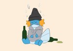 alcohol beverage blush bubble drunk drunk_bubble ecoloco generation_3_pokemon learning mudkip nintendo pokemon pokemon_(species) practice sketch sleeping substance_intoxication