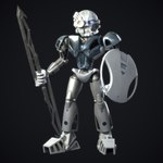 1:1 3d_(artwork) armor better_version_at_paywall biomechanical bionicle blender_(artwork) blue_eyes digital_media_(artwork) gabby94 glowing glowing_eyes gradient_background hi_res humanoid kopaka lego looking_at_viewer machine male mask melee_weapon not_furry red_eyes robot robot_humanoid shield silver_body simple_background solo sword toa weapon white_body