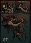 absurd_res after_sex anthro bed bedroom blush bodily_fluids comic cum cum_on_chest cum_on_self dialogue duo english_text eulipotyphlan furniture genital_fluids hedgehog hi_res hug kissing male male/male mammal sega shadow_the_hedgehog sleeping sonic_the_hedgehog sonic_the_hedgehog_(series) text tomater