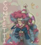 anthro blue_body blue_fur blue_wool bovid caprine clown core feral fur hi_res male mammal multicolored_body multicolored_fur multicolored_wool pink_body pink_fur pink_wool sheep solo wool_(fur) yudvacof