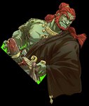 alpha_channel ganondorf genital_piercing genitals gerudo green_body green_skin human human_only humanoid kumammoto_(artist) male mammal muscular muscular_humanoid muscular_male nintendo nipples not_furry oubes pecs penis penis_piercing piercing solo tears_of_the_kingdom the_legend_of_zelda vein veiny_penis