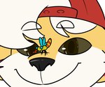 2019 6_legs anthro arthropod arthropod_abdomen backwards_baseball_cap backwards_hat baseball_cap biped black_nose blue_eyes blue_wings brown_eyes brown_pupils brown_sclera canid canine canis cartoon_network cheek_tuft chokovit_(artist) close-up closed_smile clothing colored countershade_face countershade_fur countershading cris_kawasaki digital_drawing_(artwork) digital_media_(artwork) domestic_dog ed_edd_n_eddy empty_eyes exoskeleton eyebrow_through_hair eyebrows facial_tuft feral fly_(animal) fur fur_tuft glistening glistening_eyes glistening_nose hair hat headgear headshot_portrait headwear insect insect_wings invertebrate_proboscis looking_at_viewer looking_forward male male_anthro mammal markings mosquito mouth_closed pink_inner_ear portrait proboscis_(anatomy) pupils red_baseball_cap red_stripes shiba_inu simple_background smile solo spitz striped_abdomen stripes translucent translucent_hair tuft white_background white_body white_countershading white_eyebrows white_hair white_markings white_tuft wings yellow_body yellow_ears yellow_exoskeleton yellow_fur