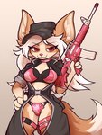 Rating: q
ID: 5598111
Date: 2025-05-25 18:29:10 -0400
Status: active
Score: 38
2025 3:4 4_fingers :3 absurd_res anthro armor artist_name assault_rifle bagel_(bagelcollie) belt big_ears bikini_armor black_clothing black_hat black_headwear black_outline border_collie bottomwear breasts canid canine canis choker cleavage_cutout clothed clothed_anthro clothed_female clothing collie countershade_torso countershading crotchless_bottomwear crotchless_clothing crotchless_pants cutout dated digital_media_(artwork) domestic_dog english_description eyebrow_through_hair eyebrows eyelashes eyelashes_through_hair female female_anthro fingers fur gloves_(marking) gun hair half-closed_eyes hand_on_hip hat headgear headwear hello_kitty_(character) hello_kitty_(series) herding_dog hi_res holding_gun holding_object holding_ranged_weapon holding_weapon inner_ear_fluff jacket jewelry lariohh long_hair looking_at_viewer m4 mammal markings medium_breasts narrowed_eyes necklace open_clothing open_jacket open_topwear outline panties pants pastoral_dog pink_armor pink_choker pink_clothing pink_eyes pink_gun pink_jewelry pink_necklace pink_nose pink_panties pink_underwear pointy_ears prick_ears ranged_weapon rifle rolled_up_sleeves sanrio sheepdog signature simple_background skimpy slim slim_anthro slim_female small_waist smile smiling_at_viewer solo tactical_gear tan_background tan_body tan_ears tan_fur text thigh_strap topwear translucent translucent_hair trigger_discipline tuft unconvincing_armor underwear watermark weapon white_body white_countershading white_dipstick_tail white_hair white_inner_ear_fluff post #5598111