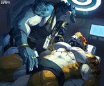 Rating: q
ID: 5551543
Date: 2025-05-05 19:32:23 -0400
Status: active
Score: 29
anthro blush bulge clothed clothing doctor duo fansl hand_on_bulge hand_on_chin hi_res lizardman lying male male/male medical_instrument muscular muscular_anthro muscular_male on_back operating_room operating_table reptile robotic_arm scales scalie scar scientific_instrument underwear underwear_only post #5551543