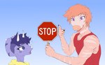 Rating: s
ID: 3722134
Date: 2022-11-30 06:26:26 -0500
Status: active
Score: 21
anthro cavemanon_studios ceratopsian clothed clothing dinosaur dromaeosaurid duo english_text eztli_(artist) facial_horn female freckles gesture goodbye_volcano_high hair hand_gesture hi_res holding_object holding_sign horn humor instruction instruction_on_sign looking_at_viewer male meme multicolored_body open_mouth ornithischian pink_body pink_hair pointing pointing_at_viewer prehistoric_species purple_body purple_eyes purple_hair question_mark reed_(gvh) reptile scalie sign snoot_game stop_sign stripes text theropod triceratops trish_(gvh) two_tone_body velociraptor post #3722134