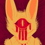 1:1 2012 3_eyes anthro bloodshot_eyes bust_portrait clothing crying_blood digital_media_(artwork) eyelashes eyes_closed female front_view fur gore icon lagomorph leporid looking_at_viewer low_res mammal maogapsypo multi_eye orange_body orange_fur portrait pupils rabbit red_background red_theme ruby_(rq) ruby_quest simple_background slit_pupils solo thumbnail topwear whiskers