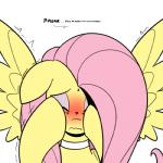 1:1 2017 blush choker embarrassed english_text equid equine eyes_closed eyeshadow female fluttershy_(mlp) friendship_is_magic hair hasbro jewelry long_hair low_res makeup mammal meme my_little_pony mythological_creature mythological_equine mythology necklace pegasus pink_hair reiduran shy simple_background solo text until_it_snaps white_background wing_boner wings