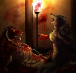 Rating: e
ID: 109226
Date: 2010-12-29 08:27:56 -0500
Status: active
Score: 13
anthro blood bodily_fluids canid canine canis censor_bar censored cum cumshot duo dying ejaculation erection felid genital_fluids genitals gore gore_focus ineffective_censorship killing knife male male/male mammal muscular niku_18 orgasm pantherine penis stab tiger wolf post #109226