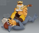Rating: q
ID: 5582180
Date: 2025-05-18 19:28:23 -0400
Status: active
Score: 4
4_toes 5_toes accessory anthro artist_collaboration big_feet black_toe_claws blonde_hair blush bottomwear brown_body brown_fur brown_hair brown_headband brown_stripes brown_tail_tip canid canine canis cheek_tuft claws closed_smile clothing coyocislav dipstick_tail domestic_cat duo epic_games eyes_closed facial_tuft fangs feet felid feline felis foot_fetish foot_on_face fortnite fur fur_markings fur_tuft grey_body grey_fur grey_toe_claws hair headband hi_res lying male male/male mammal markings meowtooth mouth_closed multicolored_body multicolored_fur muscular muscular_anthro muscular_male on_back orange_body orange_fur pantherine pants rein_(reinhardtthewolf) skonczonyidiota smile striped_body striped_fur striped_markings striped_tail stripes tail tail_markings teeth tiger toe_claws toes tuft white_body white_fur wolf yellow_bottomwear yellow_clothing yellow_pants post #5582180