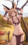 Rating: s
ID: 4239847
Date: 2023-08-18 02:25:36 -0400
Status: active
Score: 244
2023 animal_humanoid armlet blonde_eyebrows blonde_hair bottomwear braided_hair campfire canid canid_humanoid canine canine_humanoid clothed clothing colored cooking day dead_tree detailed detailed_background detailed_food digital_media_(artwork) dreadlocks ear_piercing ear_ring exposure_variation eyebrows eyelashes feathers female fennec_humanoid fire flat_chested foggy_background food fox_humanoid hair hi_res horn horn_grab humanoid inner_ear_fluff jewelry khiara_(personalami) knife loincloth looking_at_viewer mammal mammal_humanoid meat nature nature_background navel necklace outside pendant personalami piercing plant portrait ring_piercing rock shaded short_hair skindentation sky slim smile smiling_at_viewer solo squish standing thigh_squish three-quarter_portrait tree tree_stump tuft yellow_eyes post #4239847