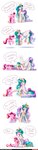 absurd_res blush blushing_profusely chilllum crown cutie_mark dancing dialogue duo ears_down ears_up english_text equid equine eye_contact eyes_closed female feral folded_wings friendship_is_magic hair hasbro headgear hi_res horn looking_at_another mammal my_little_pony mythological_creature mythological_equine mythology narrowed_eyes open_mouth pivoted_ears ponytail princess_cadance_(mlp) princess_celestia_(mlp) regalia simple_background sitting spread_wings standing text white_background winged_unicorn wings