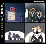 barefoot brown_body brown_fur brown_hair canid canine canis comic doctor domestic_dog emotional facial_hair feet fur gab_(comic) gabshiba gaby_shiba gao_shiba hair hospital mammal mustache shiba_inu shocked spitz text url white_body white_fur wide_eyed