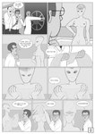 alien alien_humanoid areola breasts comic dialogue female genitals hi_res hplovehorse human humanoid male mammal monochrome nipples nude pussy roswell_grey