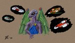 alien ambiguous_gender anthro black_eyes droyne grey_body grey_skin seriayne simple_background solo spacecraft traveller_rpg vehicle wings