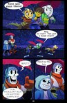 absolutedream absurd_res animated_skeleton asriel_dreemurr bone boss_monster_(undertale) bovid caprine comic dialogue english_text frisk_(undertale) hi_res human lizard mammal monster_kid papyrus_(undertale) raining reptile sans_(undertale) scalie skeleton text umbrella undead undertale undertale_(series)