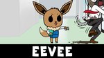 16:9 aggretsuko alternate_species anthro beverage black_eyes brown_body brown_fur chibi coffee duo eevee ergomancy female fenneko fur generation_1_pokemon haida_(aggretsuko) hi_res hyena inside male mammal micro_calves micro_legs micro_thighs narrow_hips nintendo pokemon pokemon_(species) sanrio simple_eyes spotted_hyena thin_calves thin_legs thin_thighs widescreen