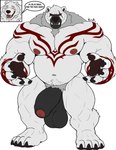 Rating: e
ID: 5589219
Date: 2025-05-21 19:59:46 -0400
Status: active
Score: 65
4_toes 5_fingers absurd_res anthro balls bear belly biceps big_balls big_belly big_muscles big_penis black_sclera blush blush_lines claws crotch_tuft demon dialogue fangs feet fingers flaccid foreskin frown fur genitals happy hi_res huge_balls huge_muscles huge_penis humanoid_genitalia humanoid_penis inner_ear_fluff looking_at_viewer male mammal markings multicolored_body multicolored_fur musclegut muscular muscular_anthro muscular_male navel nipples nude open_mouth pawpads paws pecs penis plantigrade polar_bear red_eyes red_tattoo saggy_balls simple_background smile solo speech_bubble tattoo teeth text thick_thighs toes tuft tusks two_tone_body two_tone_fur ursine vein white_body white_fur xyandrith post #5589219