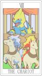 alternate_color ambiguous_gender blue_eyes card card_template chariot_(vehicle) english_text feral fire flaming_hair flaming_mane fortune_telling generation_1_pokemon generation_3_pokemon group major_arcana manectric miji nintendo pokemon pokemon_(species) pseudo_hair pseudo_mane rapidash red_eyes roman_numeral shiny_pokemon tarot tarot_card text the_chariot_(tarot) trio