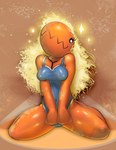 2015 anthro anthrofied blonde_hair breasts censored clothing digital_media_(artwork) elpatrixf eyelashes female generation_3_pokemon hair nintendo one-piece_swimsuit pokemon pokemon_(species) pokemorph solo swimwear trapinch