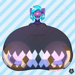 1:1 absurd_res ailurid anthro big_breasts breasts female hi_res huge_breasts hyper hyper_breasts mammal nipple_piercing nipples piercing plum_the_red_panda red_panda solo thewilldpink