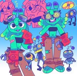 Rating: s
ID: 4732713
Date: 2024-04-20 18:58:49 -0400
Status: active
Score: 13
1_antenna 1_eye 2021 3_toes 4_fingers animal_humanoid antennae_(anatomy) anthro band-aid band-aid_on_arm bandage barefoot black_clothing black_eyes black_topwear bodily_fluids bottomwear brown_bottomwear brown_clothing brown_pants claws clothed clothing colored dipstick_antennae drying engineer_(profession) eyebrows eyelashes eyewear eyewear_on_head feet female fingers gastropod gastropod_humanoid gesture glasses gloves goggles goggles_on_head gradient_background graskip green_body green_hair group hair hand_gesture hand_on_hip hand_on_own_head hand_on_own_hip handwear holding_object holding_tool holding_wrench humanoid looking_at_viewer looking_away machine metal metallic_body mollusk mollusk_humanoid multicolored_antennae navel nervous noseless one_eye_closed open_mouth pants propeller pseudo_hair raised_finger raised_index_finger red_clothing red_gloves red_handwear robot robotic_claws shaded simple_background slug slug_humanoid smile smiling_at_viewer spiral spiral_glasses standing sweat sweatdrop tears teeth toes tools topwear torn_bottomwear torn_clothing torn_pants wrench x_navel yellow_eyes yellow_sclera post #4732713