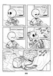 2016 animated_skeleton bone c-puff clothed clothing comic english_text hi_res humanoid male monochrome sans_(undertale) skeleton speech_bubble teeth text undead undertale undertale_(series)