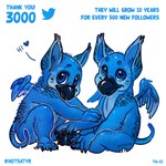 1:1 anthro avian big_eyes blue_body blue_eyes blue_feathers blue_fur byron_(hotsatyr) dialogue duo ears_up feathers fur greif_(hotsatyr) gryphon hotsatyr male male/male mythological_avian mythological_creature mythology pawpads paws peak sitting sitting_on_ground smile tail tail_motion tail_tuft toddler tuft wings young young_anthro