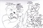 2024 angry anthro anthro_on_anthro baseball_cap bear big_breasts breasts canid canine claws clothing cross-popping_vein dialogue disney duo english_text fangs female finger_claws fox fur hat headgear headwear humanoid_hands interspecies larger_female licking major_friedkin male male/female mammal nick_wilde open_mouth open_smile polar_bear profanity red_fox shirt size_difference smaller_male smile teeth text thebigmansini thought_bubble tongue topwear true_fox ursine wide_eyed yelling zootopia