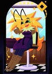 Rating: s
ID: 5293600
Date: 2025-01-07 16:12:53 -0500
Status: active
Score: 6
absurd_res antennae_(anatomy) anthro apron arthropod beatrice_(mihar34) bee bleak-creep blonde_hair blue_bottomwear blue_clothing boots bottomwear breasts brown_boots brown_clothing brown_footwear chair checkered checkered_floor clothed clothed_anthro clothed_female clothing dark_sclera detailed_background eyelashes female female_anthro footwear full-length_portrait fully_clothed furniture green_eyes hair hi_res high_heeled_boots high_heels hymenopteran insect inside long_hair looking_aside mirror non-mammal_breasts on_chair open_mouth open_smile portrait salon shoes sitting sitting_on_chair smile solo sparkles topwear yellow_body post #5293600