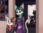 Rating: s
ID: 1361808
Date: 2017-10-22 16:48:00 -0400
Status: active
Score: 33
2017 5_fingers absurd_res altered_reflection anthro being_watched black_nose blue_eyes breasts clothed clothing costume creepy digital_drawing_(artwork) digital_media_(artwork) domestic_cat dreamkeepers duo felid feline felis female fingers fur green_body green_fur green_hair hair halloween hi_res holidays humanoid_hands lilith_calah looking_at_another looking_at_viewer looking_back mace_(dreamkeepers) male mammal mancoin mirror nightmare_fuel open_mouth purple_eyes reflection small_breasts smile soul_devouring_eyes standing teeth tongue white_body white_fur post #1361808