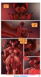 aamon_(james_howard) anthro bat comic demon dialogue duo english_text gynomorph hi_res imminent_vore intersex intersex/male james_howard male mammal micro onlyfans patreon size_difference size_play subscribestar text tina_(james_howard)