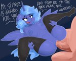 Rating: e
ID: 3833496
Date: 2023-01-25 13:38:38 -0500
Status: active
Score: 82
2022 anthro anthro_penetrated areola balls big_penis blue_background blue_body blue_eyes blue_feathers blue_fur blue_hair blue_mane blue_tail bodily_fluids breasts butt clothing dialogue digital_drawing_(artwork) digital_media_(artwork) duo english_text equid equine erection ethereal_hair ethereal_mane ethereal_tail faceless_character faceless_human faceless_male feathered_wings feathers female female_on_bottom female_on_human female_penetrated floppy_ears flutterthrash friendship_is_magic fur genital_fluids genitals hair hasbro hi_res horn human human_edit human_on_anthro human_penetrating human_penetrating_anthro human_penetrating_female humanoid_genitalia humanoid_penis interspecies kneeling legwear legwear_only lying makeup male male/female male_on_anthro male_penetrating male_penetrating_anthro male_penetrating_female mammal mane my_little_pony mythological_creature mythological_equine mythology narrowed_eyes nipples nude on_back on_bottom open_mouth open_smile open_wings penetration penile penile_penetration penis penis_in_pussy princess_luna_(mlp) pseudo_hair pseudo_mane pseudo_tail pussy sex simple_background smile spread_legs spreading stockings tail text thigh_highs_only third-party_edit vaginal vaginal_fluids vaginal_penetration winged_unicorn wings post #3833496