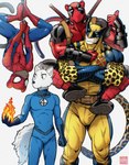 adopted_(lore) adopted_son_(lore) adoptive_father_(lore) anthro black_body black_fur canid canine canis charr_(maririn) cheetah coal_(maririn) cosplay crossover crossover_cosplay deadpool deadpool_&_wolverine_(2024) elias_(maririn) fantastic_four father_(lore) father_and_child_(lore) father_and_son_(lore) felid feline fire fur group halloween heterochromia hi_res holidays johnathan_fretchman male male/male mammal maririn markings marvel melee_weapon muscular muscular_anthro muscular_male parent_(lore) parent_and_child_(lore) parent_and_son_(lore) son_(lore) spider-man_(character) spider-man_(series) spots spotted_body spotted_fur super_natural superhero sword weapon white_body white_fur wolf wolverine_(marvel) yellow_body yellow_fur young