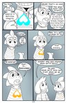 absolutedream absurd_res asriel_dreemurr bone border comic dialogue digital_media_(artwork) english_text group hi_res humanoid monochrome monster_kid sans_(undertale) skeleton text trio undertale undertale_(series) white_border