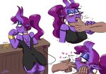 Rating: q
ID: 4593676
Date: 2024-02-11 20:09:17 -0500
Status: active
Score: 34
2019 2_horns 4_fingers 5_fingers absurd_res alcohol alexis_(lech_lewds) arm_grab arousal_focus aroused beverage big_breasts black_clothing black_dress black_eyebrows black_text blue_eyes blush blush_lines bodily_fluids breasts breath butt choker cleavage clothed clothing cross_pupils demon demon_humanoid dress dripping duo ear_piercing ear_ring eyebrows face_grab face_squish female finger_in_mouth fingering fingernails fingers front_view gagging glass gold_(metal) gold_choker gold_jewelry gold_necklace gradient_horn grey_clothing grey_legwear grey_thigh_highs hair half-closed_eyes head_turned heart_symbol hearts_around_head hi_res hoop_ear_ring horn human humanoid humanoid_focus humanoid_pointy_ears ice_cube jewelry leaning leaning_forward leaning_on_object lech_lewds legwear looking_back male male/female mammal multiple_images nails narrowed_eyes necklace nipple_outline not_furry open_mouth oral oral_fingering piercing pink_tongue pointy_ears ponytail purple_body purple_ears purple_hair purple_horn purple_skin rear_view ring_piercing saliva saliva_drip saliva_on_face saliva_on_hand sequence side_view signature simple_background solo_focus squish tan_body tan_skin text thigh_highs tongue tongue_out whiskey white_background post #4593676