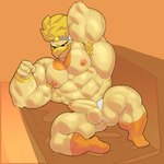 absurd_res accipitrid accipitriform anthro anus avian balls biceps big_muscles bird clothed clothing clothing_aside dumbandgreen eagle genitals hands_behind_head hi_res huge_muscles humanoid_genitalia humanoid_penis jockstrap jockstrap_aside lying male mammal mario_bros muscular muscular_anthro muscular_male nintendo nipples paper_mario paper_mario:_the_thousand_year_door partially_clothed pecs penis rawk_hawk smile solo underwear underwear_aside