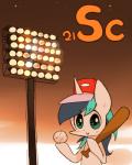 2015 4:5 ball baseball_bat baseball_cap bat_(object) blue_eyes blue_hair blush clothing english_text equid equine feral friendship_is_magic hair hasbro hat headgear headwear holding_ball holding_object horn joycall3 male mammal my_little_pony mythological_creature mythological_equine mythology scandium shining_armor_(mlp) solo sport text unicorn weapon_on_shoulder