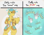 anthro canid canine canis digestion domestic_dog first_person_view hi_res internal male mammal meme petting praise prey_pov solo sweetchomp vore