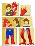 Rating: q
ID: 5574293
Date: 2025-05-15 15:04:51 -0400
Status: active
Score: 8
2012 anthro belt bottomwear brown_eyes brown_hair claw_toes claws clothed clothing colored comic countershade_face countershade_legs countershade_neck countershade_torso countershading denim denim_bottomwear denim_clothing dialogue digitigrade dragon dsaprox duo english_text fangs frown fully_clothed gesture glistening glistening_body goo_creature goo_drip goo_transformation hair hand_gesture hi_res horn human human_to_anthro hypnosis inside jeans long_tongue looking_at_own_hand male mammal mind_control mythological_creature mythological_scalie mythology open_mouth pants pointing pointing_at_another red_body scalie shirt simple_background smile species_transformation spiral_eyes standing t-shirt teeth text tongue tongue_out topwear transformation transformation_sequence white_body white_countershading post #5574293
