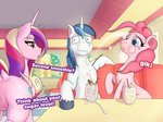 4:3 absurd_res alternate_version_at_source beverage cafe cocaine_(artist) conditional_dnp english_text equid equine female feral friendship_is_magic group hasbro hi_res horn horse infidelity male male/female mammal my_little_pony mythological_creature mythological_equine mythology pinkie_pie_(mlp) pony princess_cadance_(mlp) scared sex shining_armor_(mlp) smoothie stealth_sex surprise text unicorn winged_unicorn wings