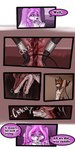 1:2 2017 anthro bdsm biped canid collar comic daisy_(tatsuchan18) detailed_background dialogue english_text female fenrir_(tatsuchan18) fur group hair hi_res lagomorph leporid male mammal onomatopoeia open_mouth rabbit sound_effects spade_(tatsuchan18) speech_bubble standing tatsuchan18 text trio whip whip_mark