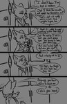 2022 anthro breath canid canine comic conditional_dnp dialogue disney ear_piercing ear_ring english_text eyeshadow fan_character female fox hi_res holding_money holding_object makeup mammal medium_truck michelle_densmore money monochrome outside piercing ring_piercing simple_background solo speech_bubble tangerine_(artist) text truck_(vehicle) van vehicle winter winter_clothing zootopia